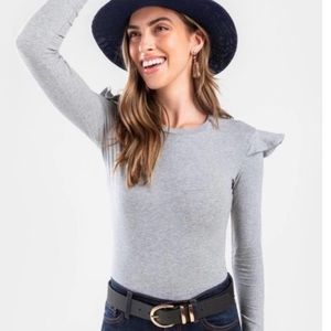 NWT ruffle sleeve bodysuit.